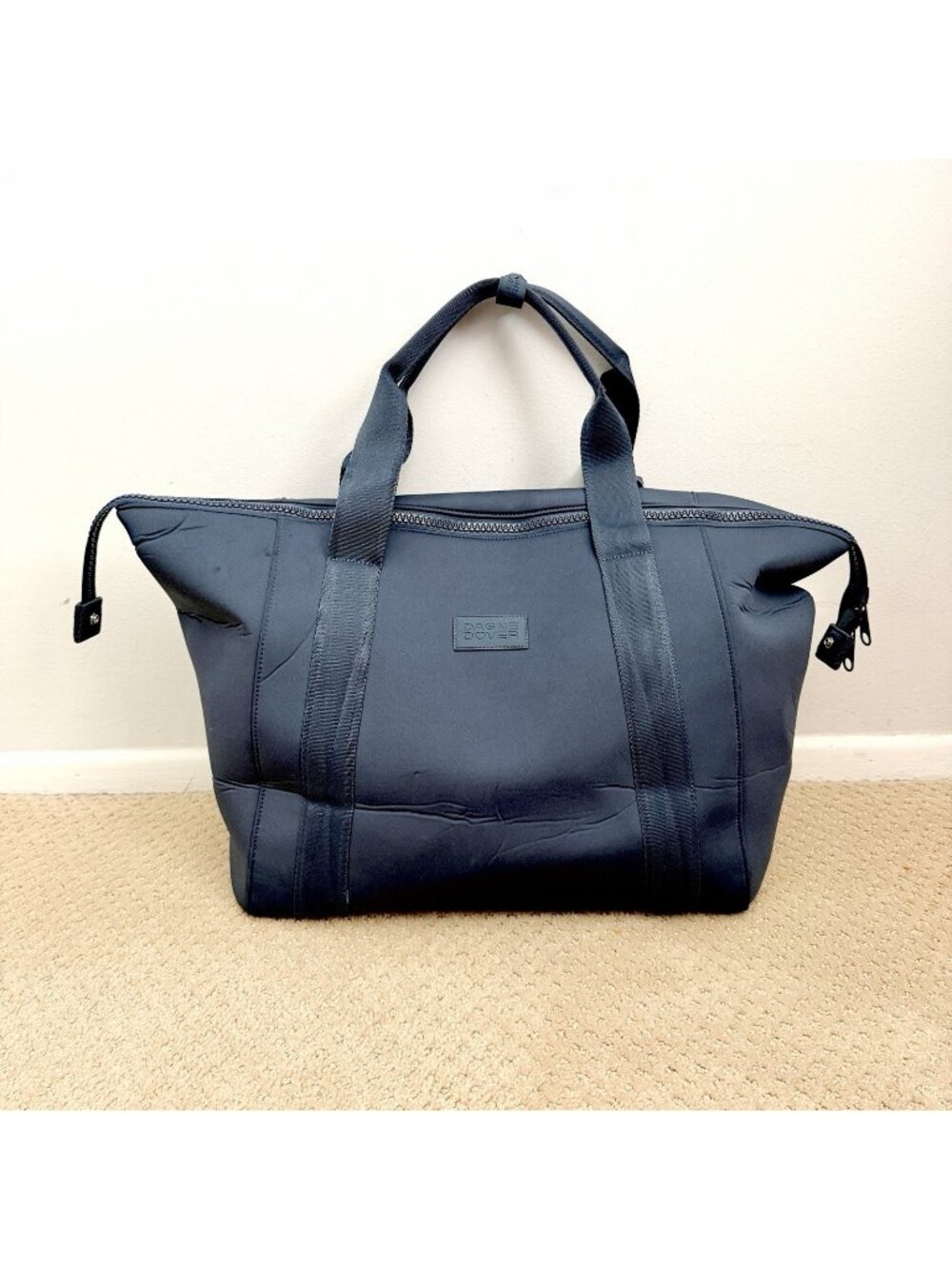 Dagne Dover Blue Landon Neoprene Carryall Bag Medium Duffel Travel *No Crossbody